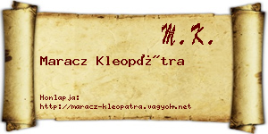 Maracz Kleopátra névjegykártya